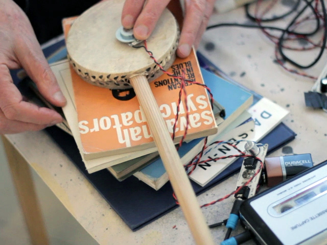 Still from Giles Bailey’s new moving image work made with David Toop at FTHo, 2017 (DAVID TOOP, RIE NAKAJIMA AND LUCIE STEPANKOVA 1)