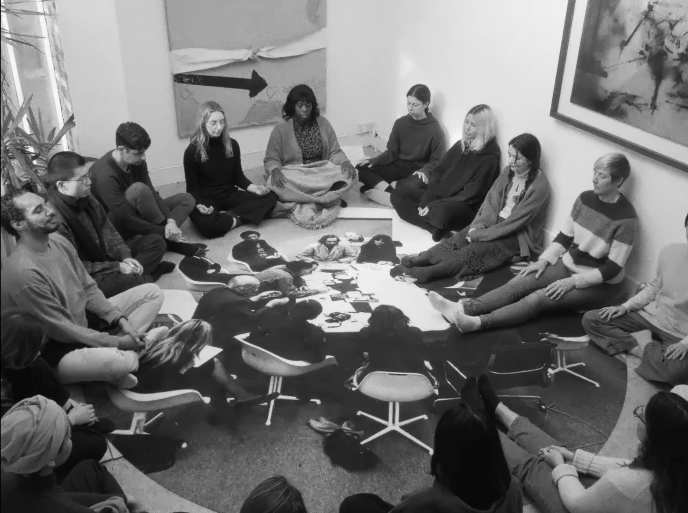 Still From: Grace Ndiritu, Event Structure: Holistic Reading Room, 2022. (Event Structure: Holistic Reading Room 0)