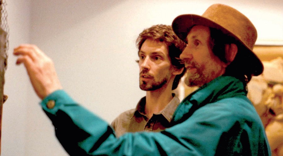 Noa (left) with John Latham at the Josh Bear Gallery, 1989 (NOIT — 4  Reflections 2)