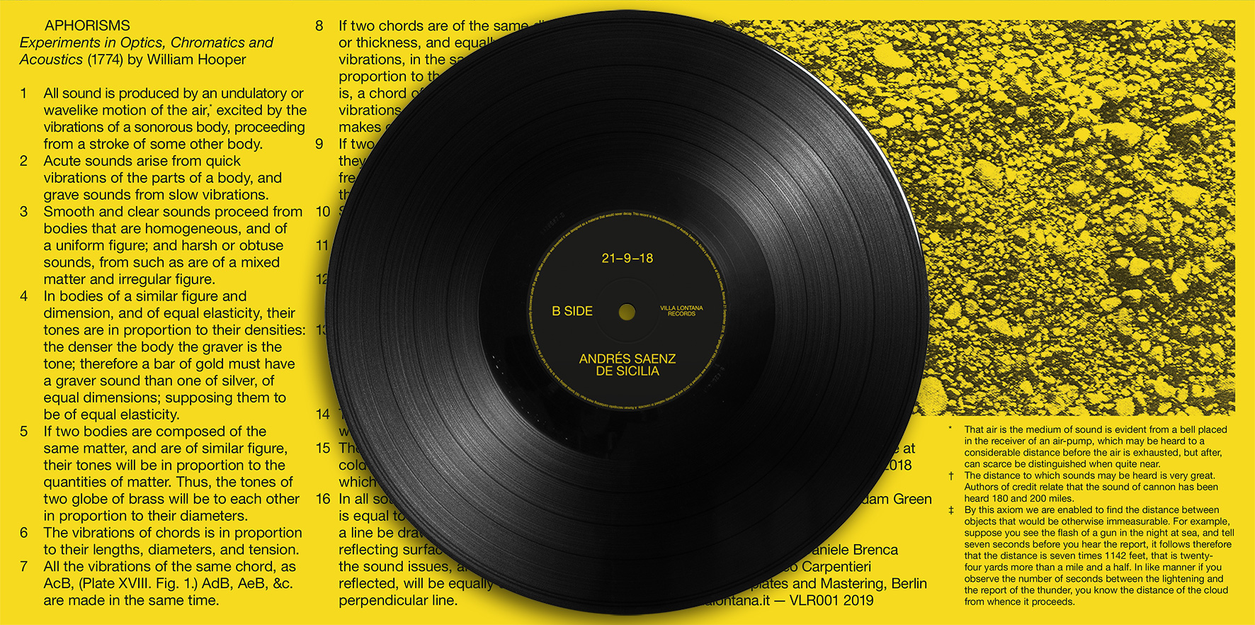 VILLA LONTANA RECORDS PRESENTS ANDRÉS SAENZ DE SICILIA 21 - 9 - 18